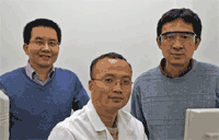 (from left) Researchers Ning Fang, Wei Sun and Gufeng Wang